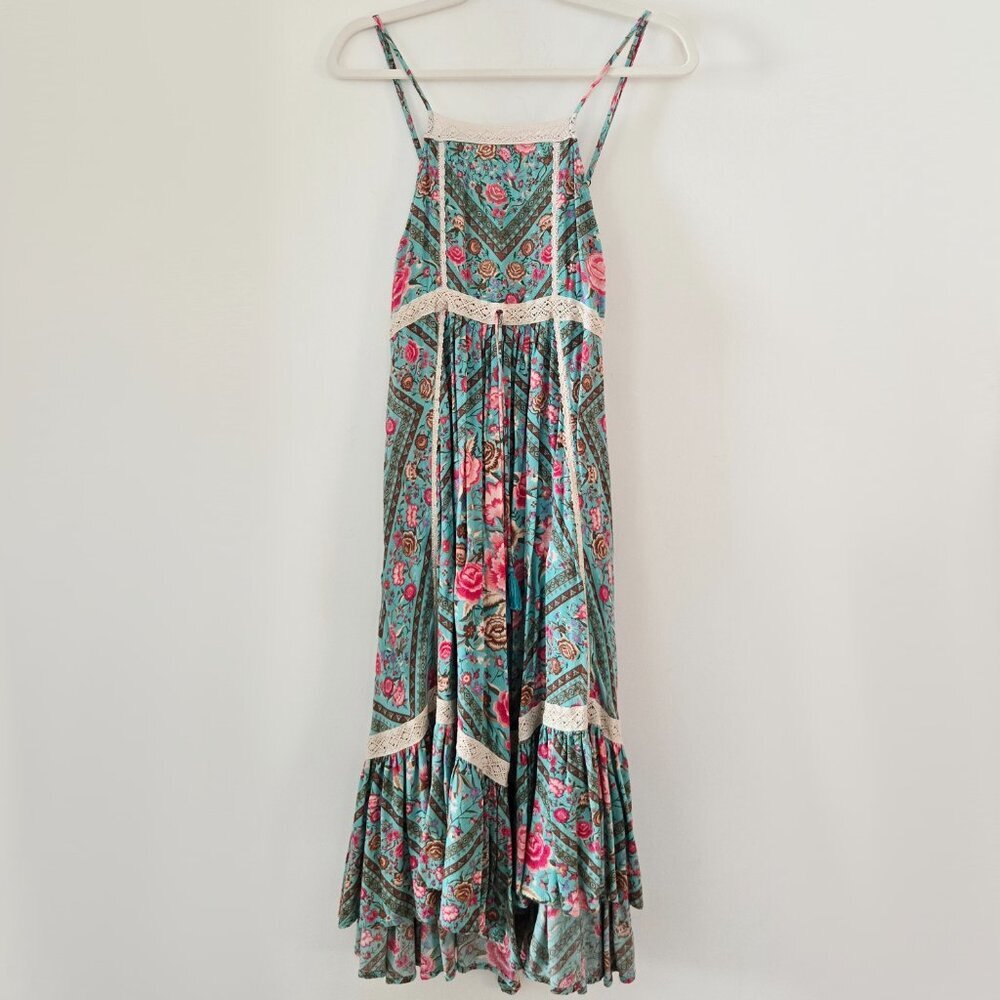 Spell and the Gypsy Collective Babushka Midi Dress Turquoise XS - Picture 2 of 16